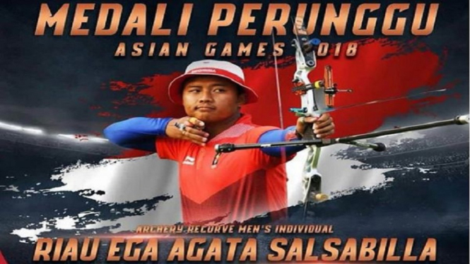 Riau Ega Agata Salsabila Perunggu Panahan Asian Games 2018