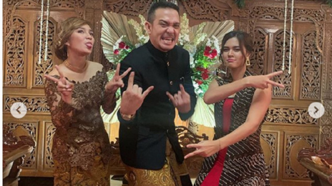 Shoumaya Tazkiyyah, Muhammad Fadlan dan Rebecca Tamara. (foto Instagram @rebeccatamara)