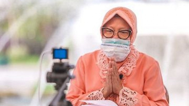 Walikota Surabaya Tri Rismaharini atau Risma, Pamitan ke Warga, Ada Apa? (Foto Istimewa)