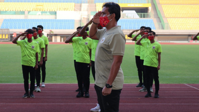 Bima Pimpin Timnas U-16 Upacara 17 Agustusan