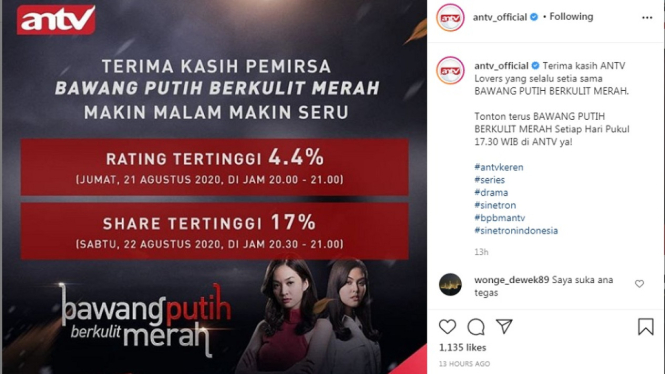 Sinetron ANTV, Bawang Putih Berkulit Merah. (Foto Instagram @antv_official)