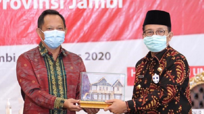 Mendagri Tito Karnavian Tekankan 3M dan 3T Penanganan Covid-19 di Provinsi Jambi (Foto Puspen Kemendagri)