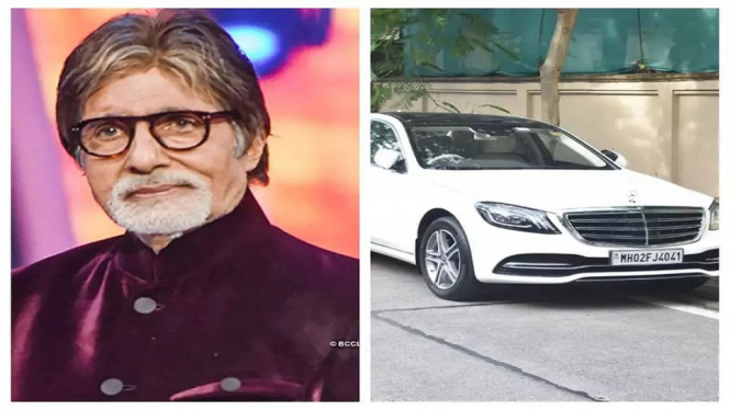 Mobil Baru Amitabh Bachchan di Garasi Rumahnya Tertangkap Paparazzi (Foto Kolase TOI)