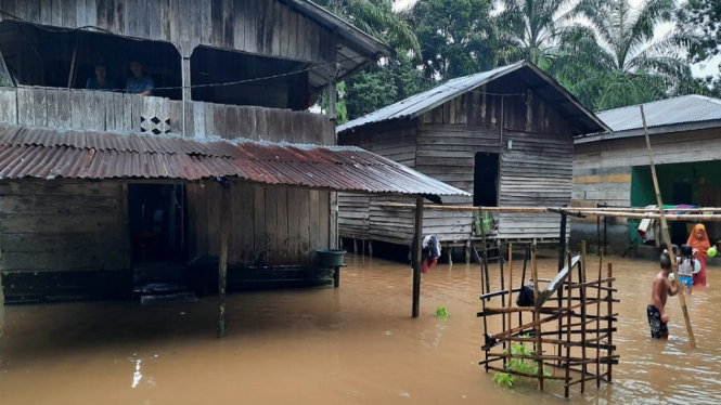 Sungai Lae Cinendang di Aceh Singkil Meluap, Puluhan Rumah Terendam