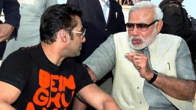 Salman Khan Berbagi Foto Jadul Saat Ulag Tahun PM India Narendra Modi (Foto Twitter)