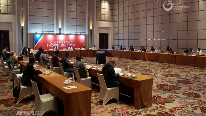 PT LIB menggelar Club Meeting di Hotel Fairmont, Jakarta, Jumat 7-8-2020