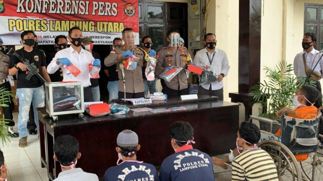 Polres Lampung Utara Ungkap 38 Kasus Pidana dan Menangkap 30 Tersangka (Foto Do. Polres Lampung Utara)