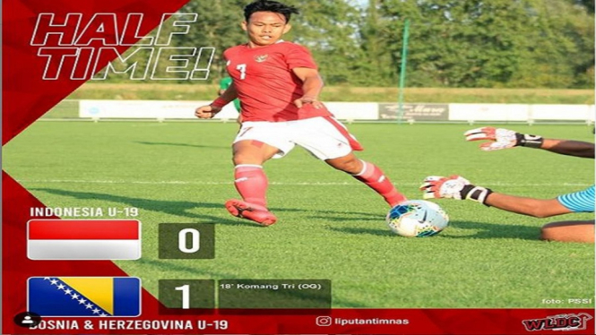 tIMNAS u-19 vs Bosnia Herzegovina 0-1 babak pertama