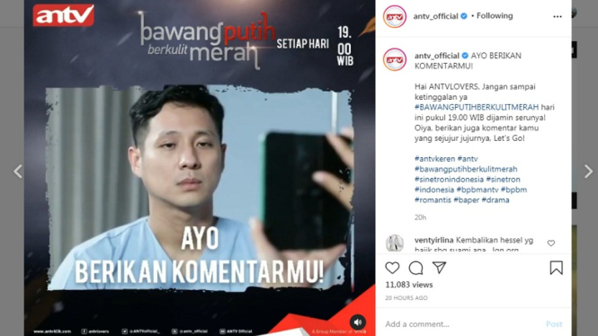 Sinetron ANTV, Bawang Putih Berkulit Merah. (Foto Instagram @antv_official)