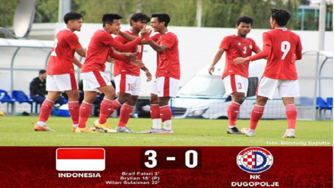 Hasil Timnas U-19 vs NK Dugopolje 3-0