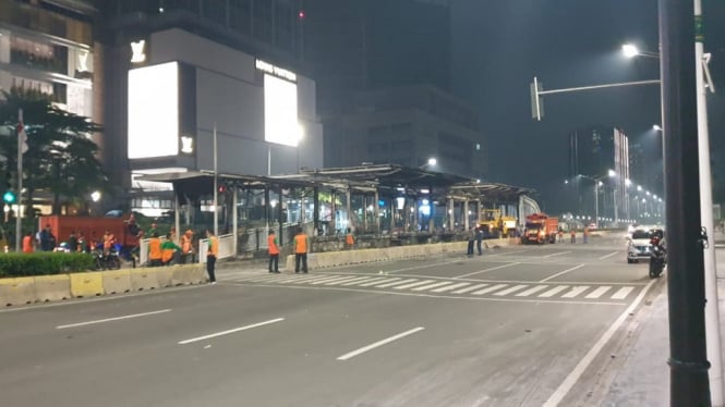 Inilah Deretan Foto Suasana Terkini Penampakan Kondisi Sekitar Bundaran HI (Foto Istimewa)