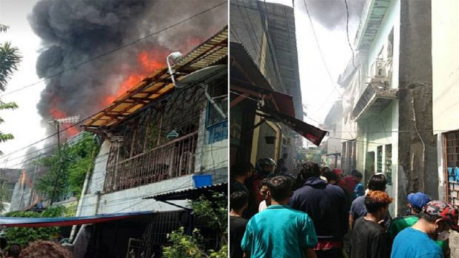 Sedikitnya 23 Rumah Kontrakan Terbakar di Tambora, Jakarta, Ini Penyebabnya (Foto Istimewa)