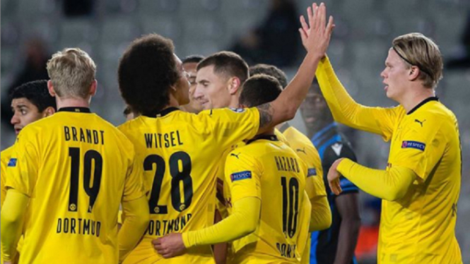 Club Bruges vs Borussia Dortmund 0-3 Gol Erling Haalard