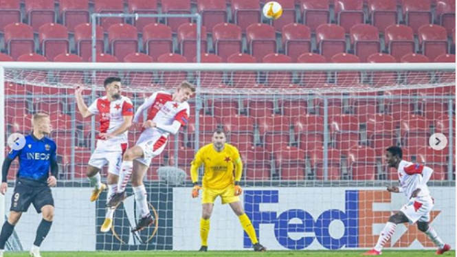 Slavia Praha vs Nice 3-2 gol Jan Kucha