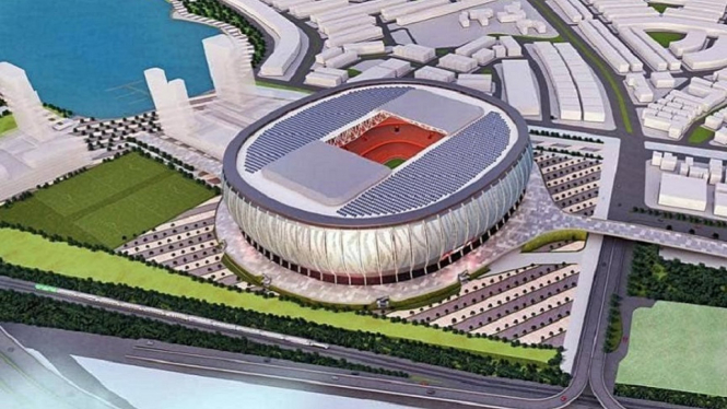 Inilah Penampakan Megahnya Stadion Baru Persija yang Jadi Kebanggaan Warga (Foto Market Minatur)