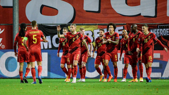 Belgia vs Inggris 2-0 Celebrasi The Red Devils