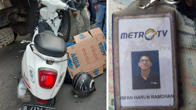 Jurnalis Metro TV Tewas Akibat Motor yang Dikendarainya Alami Kecelakaan (Foto Kolase)