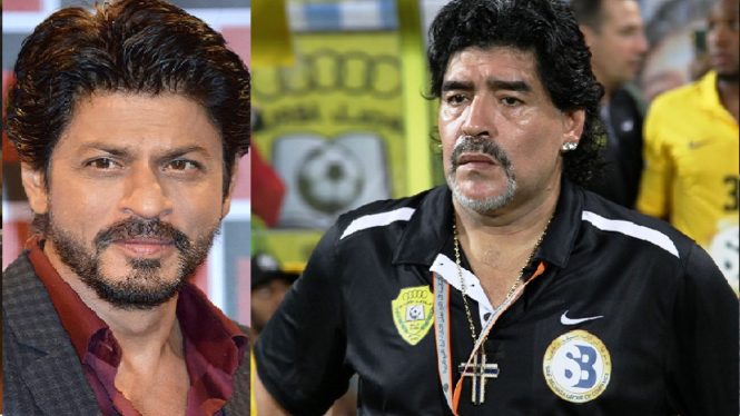 RIP Maradona, Shah Rukh Khan dan Bintang Bollywood Lain Ucapkan Ini (Foto Kolase)