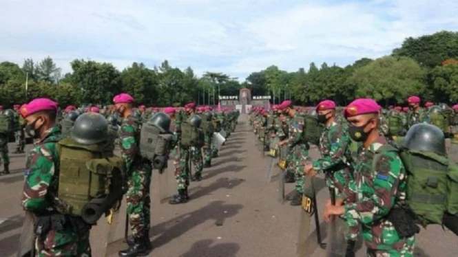 Korps Marinir TNI AL Mendadak Siagakan Pasukan di Jakarta, Ada Apa? (Foto VIVA)