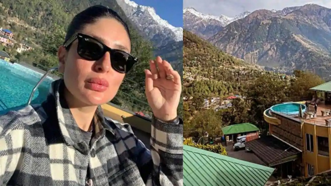 Kareena Kapoor Selfi Cemberut Saat Harus Meninggalkan Himalaya (Foto Kolase)