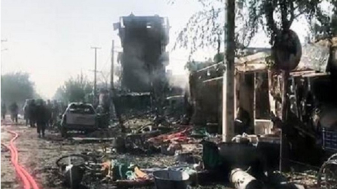 Sedikitnya 11 Orang Tewas Akibat Sebuah Serangan Bom Becak Motor (Foto AFP via RRI)