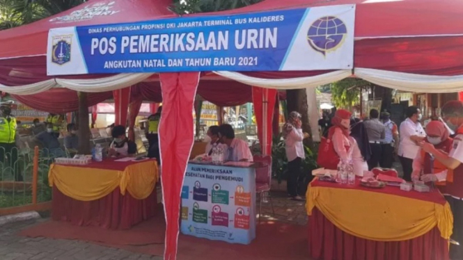 Rapid test di Terminal Kalideres, Jakarta Barat. (Foto Viva).