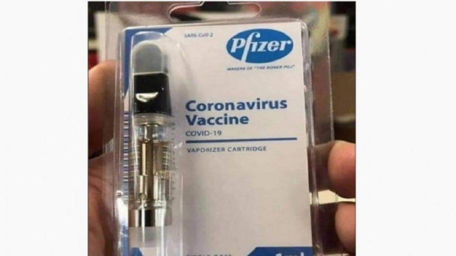 Beredar Viral di Media Sosial Vaksin Covid-19 Pfizer Kemasan Vape, Ini Faktanya (Foto Facebook)