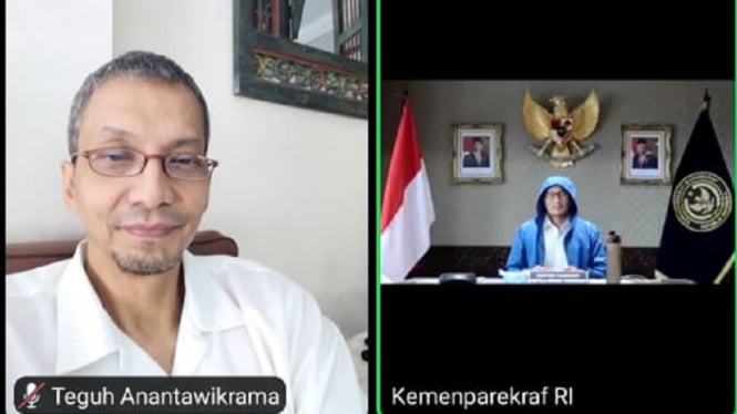 Gerak Cepat, Sandiaga Uno Kumpulkan Dinas Pariwisata se-Indonesia Dorong Inovasi, Adaptasi dan Kolaborasi. (Foto: Screenshot Webinar)