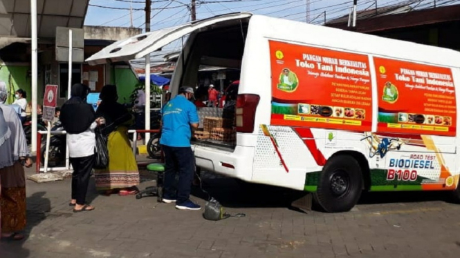 Gelar pangan murah di salah satu pasar di DKI Jakarta. (Foto @dkpkp.jakarta).