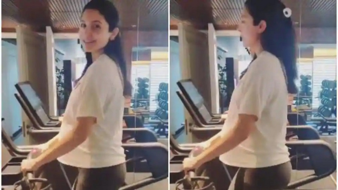 Video Anushka Sharma Nge-Gym saat Hamil Tua Anak Pertamanya (Foto Kolase Tangkap Layar Video Instagram)