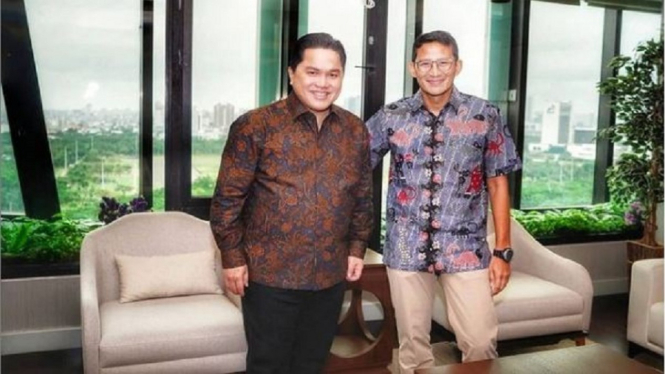 Erick Thohir dan Sandiaga Uno kawan lama sejak remaja