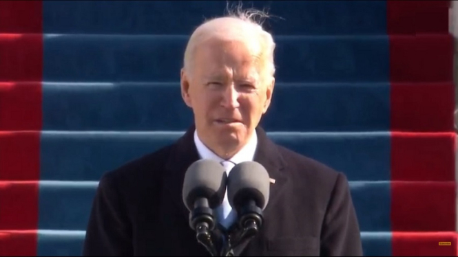 Usai Dilantik Menjadi Presiden AS, Joe Biden: Hari Ini Harinya Amerika (Foto Tangkap Layar Youtube)