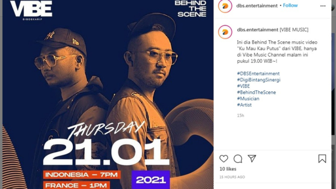 VIBE rilis single lagu Ku Mau Kau Putus (Foto: Instagram @Digi Bintang Sinergi (DBS) Entertainmentl)