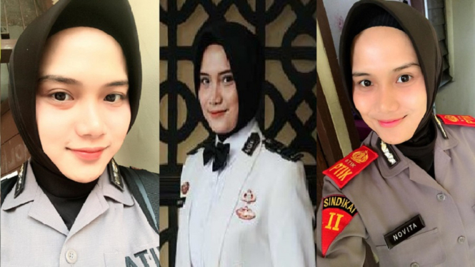 Inilah Sosok Polwan Cantik Berhijab Pendamping Calon Kapolri yang Memiliki Prestasi Mentereng (Foto Kolase)