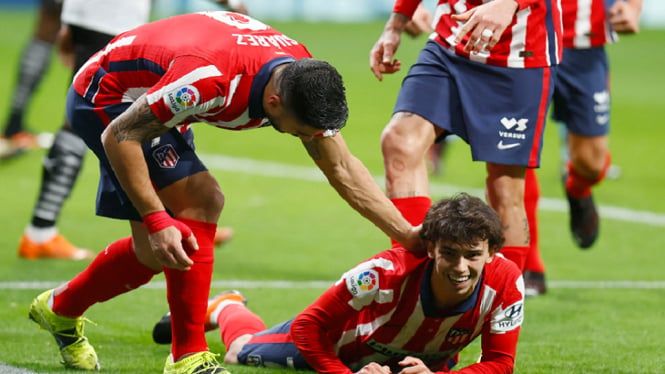 Atletico Madrid vs Valencia 3-1 Selebrasi gol Joao Felix