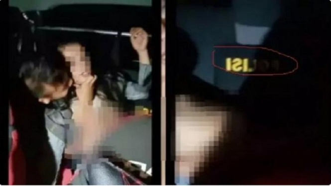 Video Pelecehan yang Direkam Oknum Polisi Viral, Wanita Ini Berpisah dengan Suami (Foto Kolase Tangkap Layar Video)