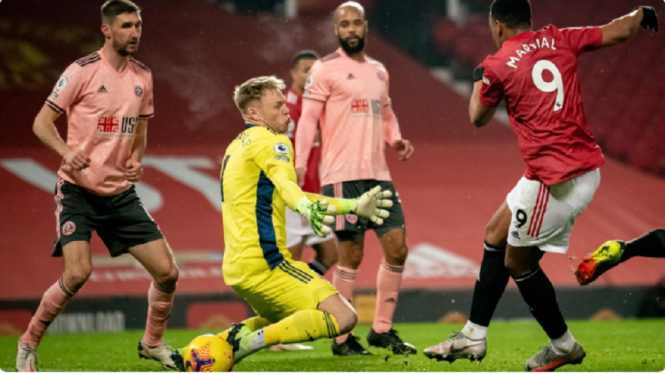 Manchester United vs Sheffield United 1-2 Anthony Martial