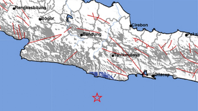 Gempa Bumi Kembali Menggguncang, Kali Ini di Pangandaran, Jawa Barat (Foto Twitter)