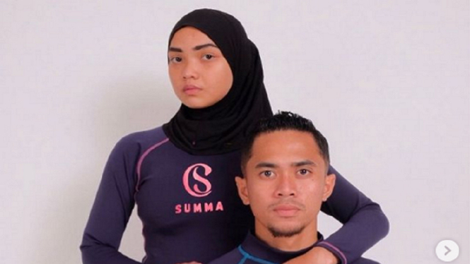 Alya Nadira atlet Polo Air dan suami pengusaha rushguard