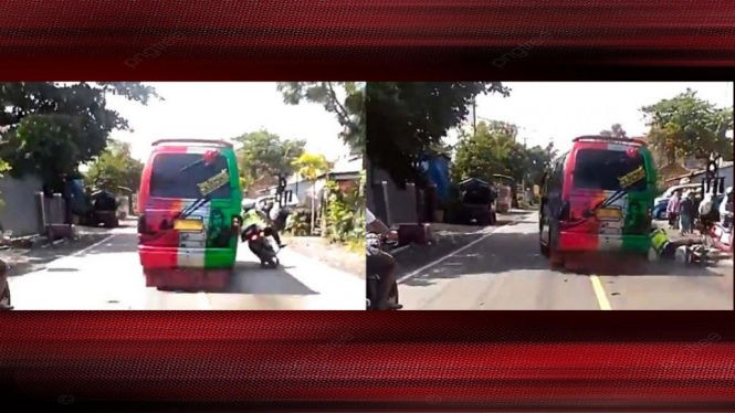 Video Viral Aksi Mengerikan Mobil Angkutan Umum Tabrak Polisi di Probolinggo (Foto Kolase)