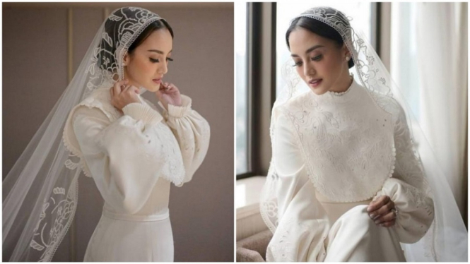 Gaun Pengantin Ririn Ekawati Disebut Mirip Biarawati (Foto: Instagram)