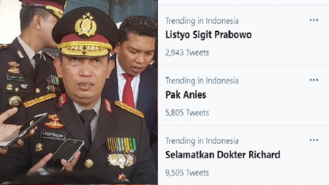 Nama Kapolri Jenderal Pol Listyo Sigit Prabowo Trending di Twitter, Ini Sebabnya (Foto Kolase)