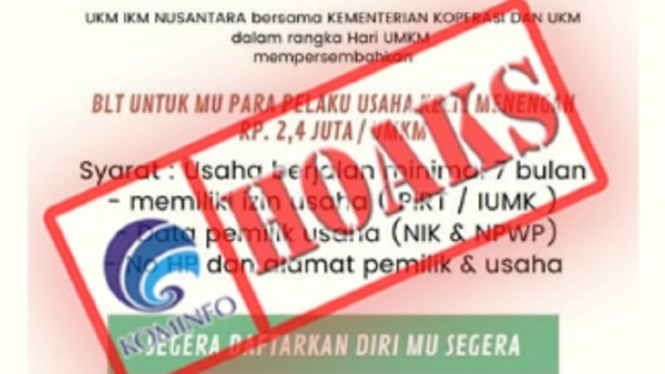 KROSCEK: Beredar Kabar Bantuan Tunai Rp6,8 Juta dari Kominfo, Ini Faktanya (Foto Ilustrasi)