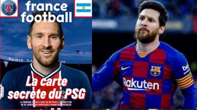 Jelang Bentrok Barcelona Vs PSG, Isu Kepindahan Lionel Messi Kian Kencang (Foto Kolase)