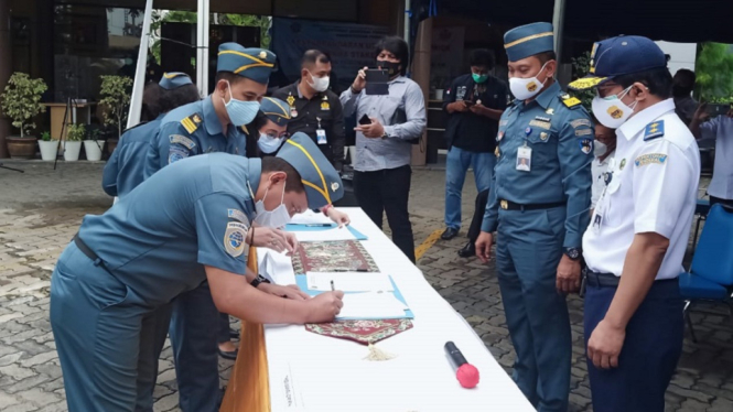 Wujudkan Wilayah Bebas Korupsi, Syahbandar Tanjung Priok Tandatangani Pakta Integritas (Foto Istimewa)