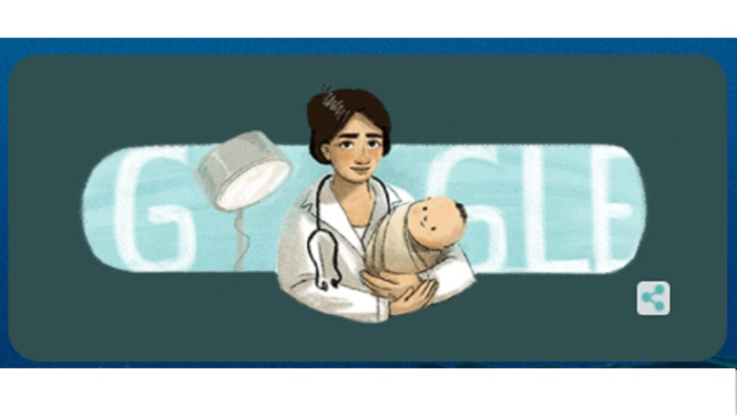 Jadi Google Doodle Hari Ini, Berikut Sosok Dokter Pertama RI, Marie Thomas (Foto Tangkap Layar)