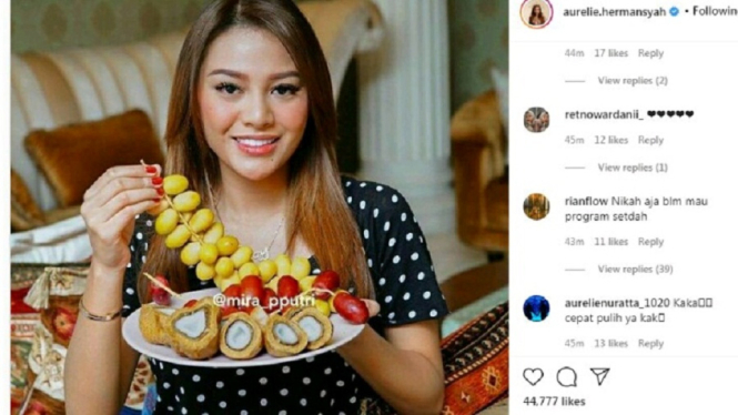 (Tangkap layar Aurel Hermansyah Foto Instagram)