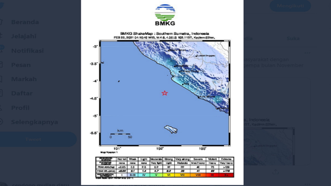 gempa zona bengkulu lampung