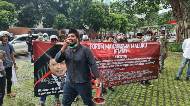 Aksi Demo FMM Berharap KPK Mengadili Mantan Bupati Maluku Tenggara (Foto Istimewa)