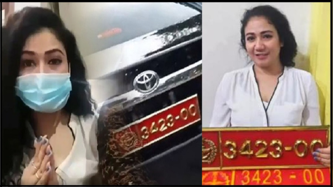 Inilah Penampakan Wanita Cantik Pemilik Mobil Berplat Nomor Dinas TNI Palsu (Foto Kolase)